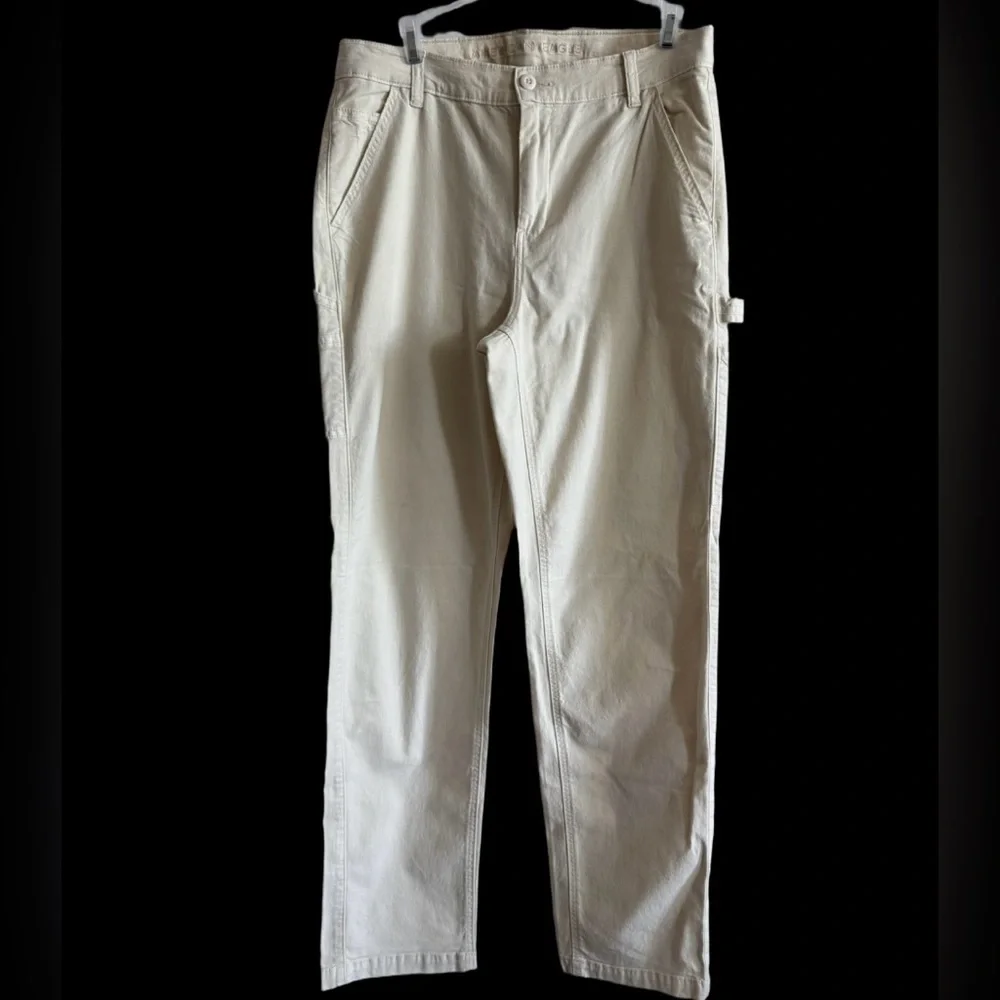 American Eagle Outfitters Cream Cargo Pants - Picture 1 of 5